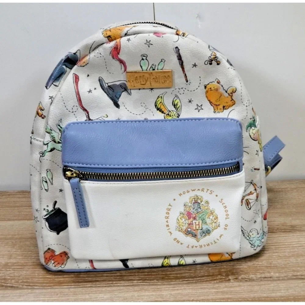 Harry Potter Watercolor Icons Mini Backpack Wizarding World - Used - Picture 1 of 5